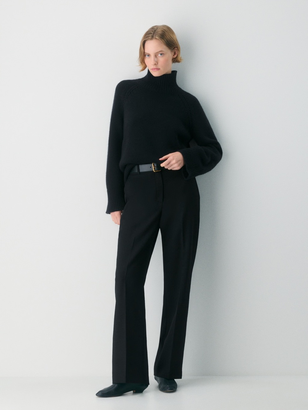 Agency Pant | Babaton Black Wide-Leg Dress Pants
